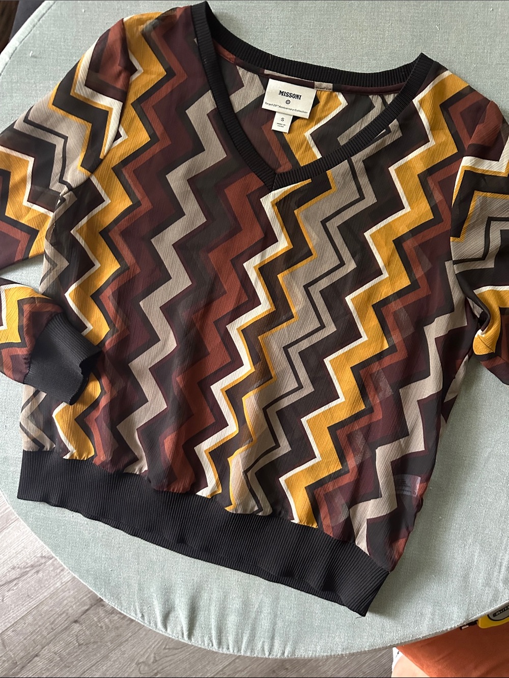 Missoni for Target Women's Blouse - Abstract Classic Missoni Print size Small